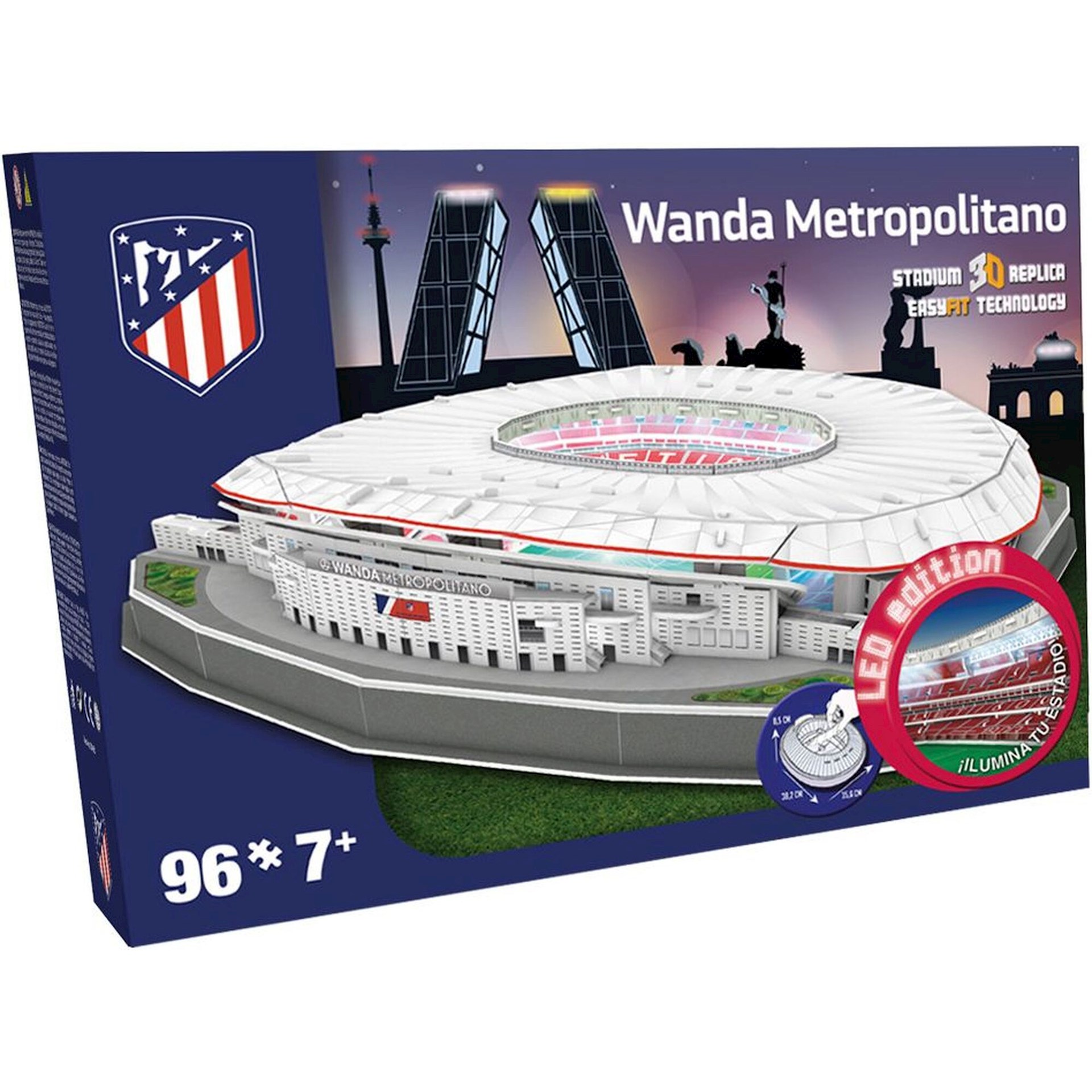 Puzzle 3D Stadio Wanda Metropolitano Atletico Madrid (Edizione LED)