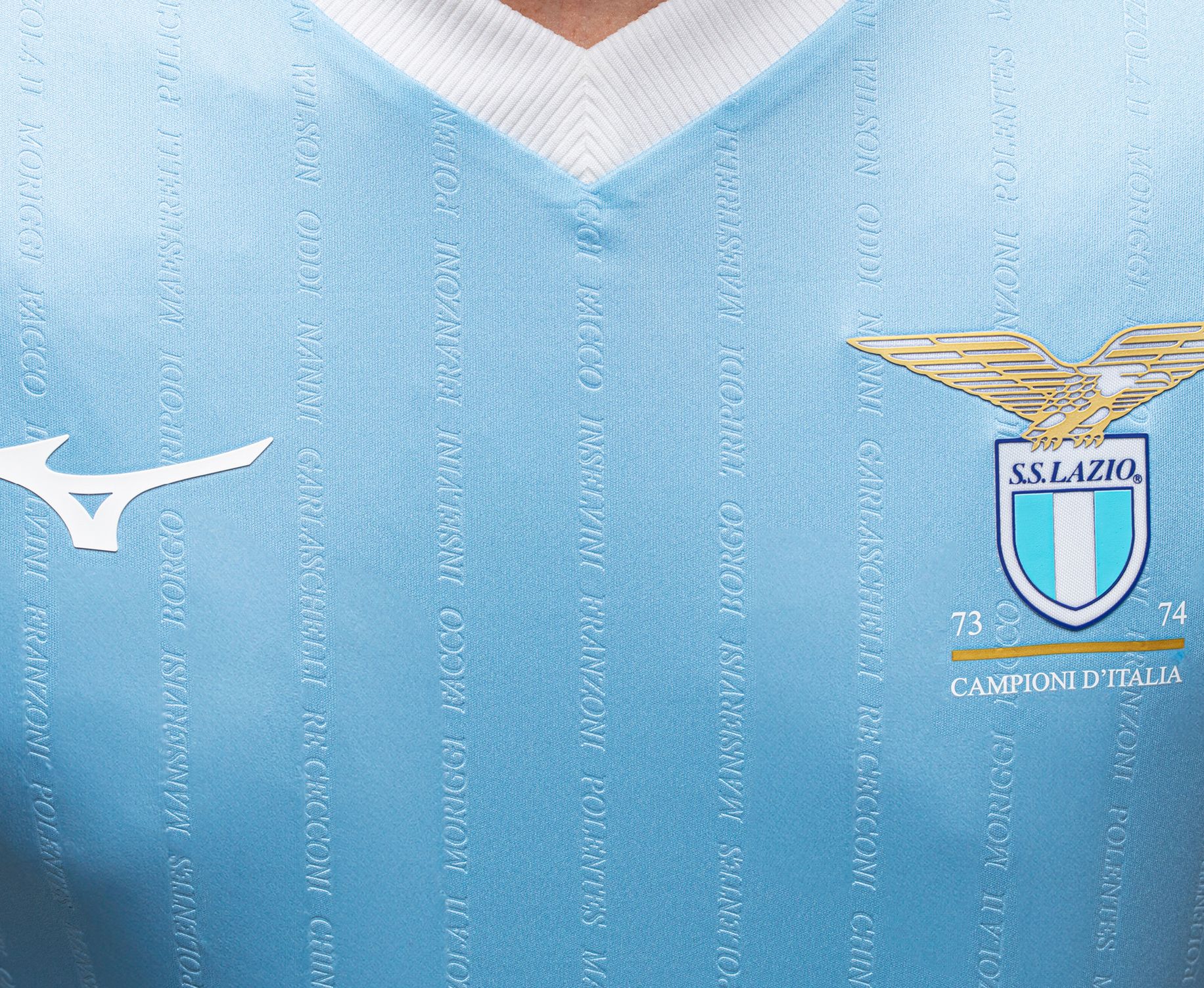 Lazio lancia maglia ter ere winnen Scudetto 50 jaar geleden