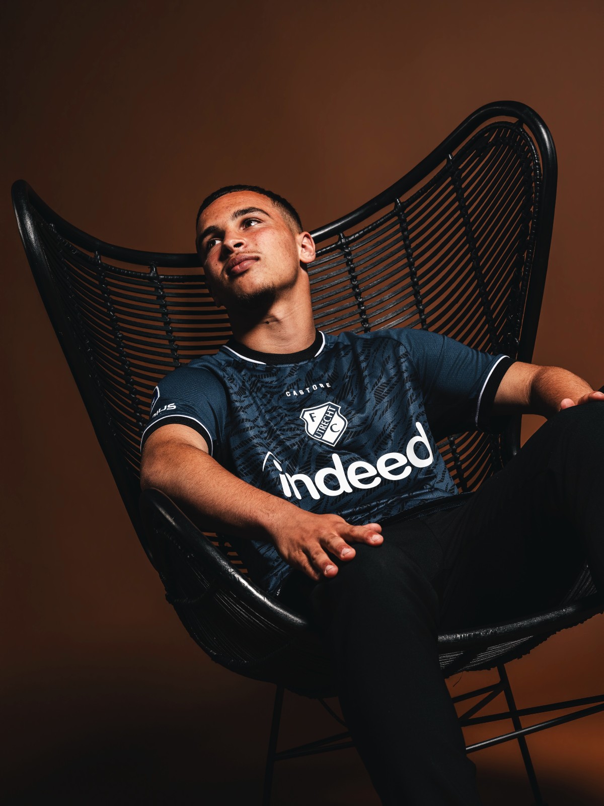 La maglia away dell'FC Utrecht 2026-2027 contiene una stampa tigrata