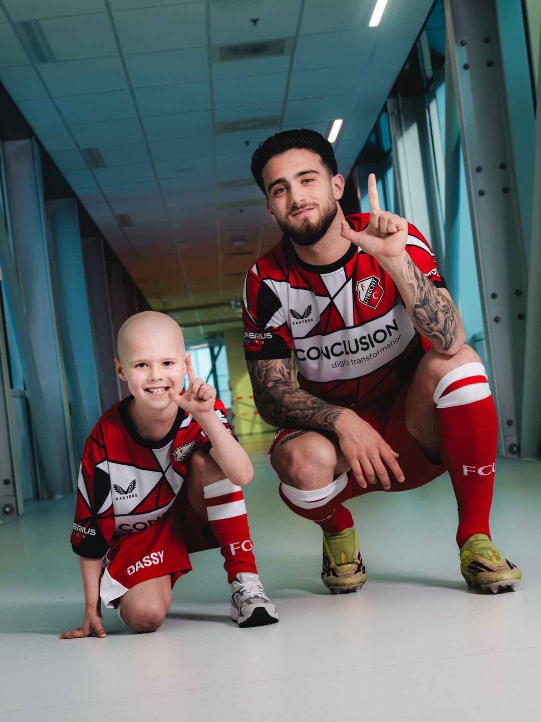 Quarta maglia FC Utrecht 2025-2026 in collaborazione con il Wilhelmina Kinderziekenhuis