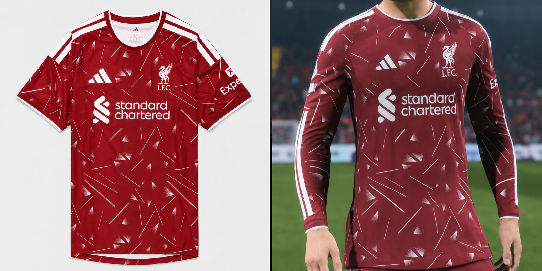 Maglia Liverpool EA Sports FC vs maglia reale Liverpool FC 2026-2027