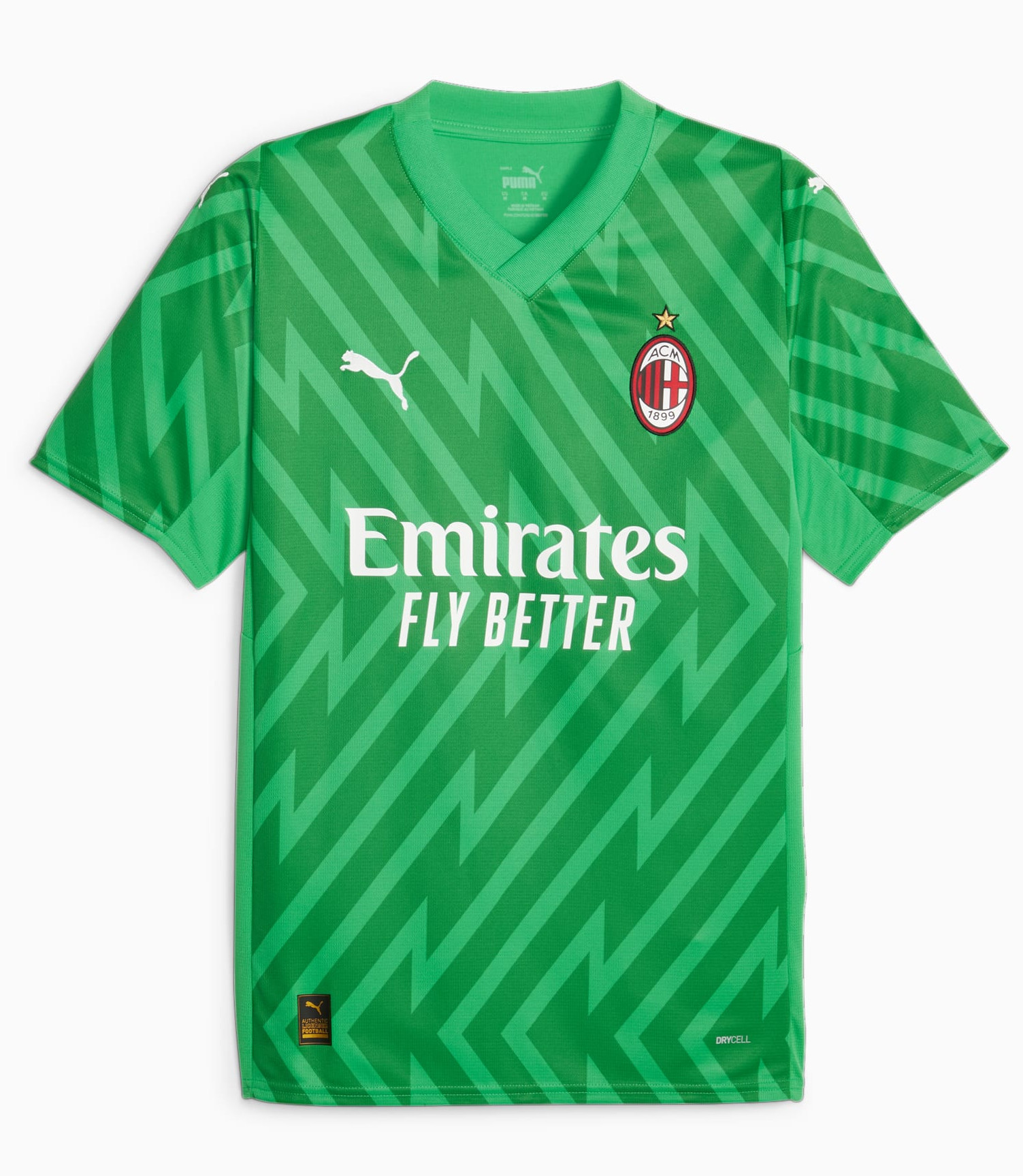 Maglia da portiere del Milan 2023-2024: il verde a zigzag di Puma