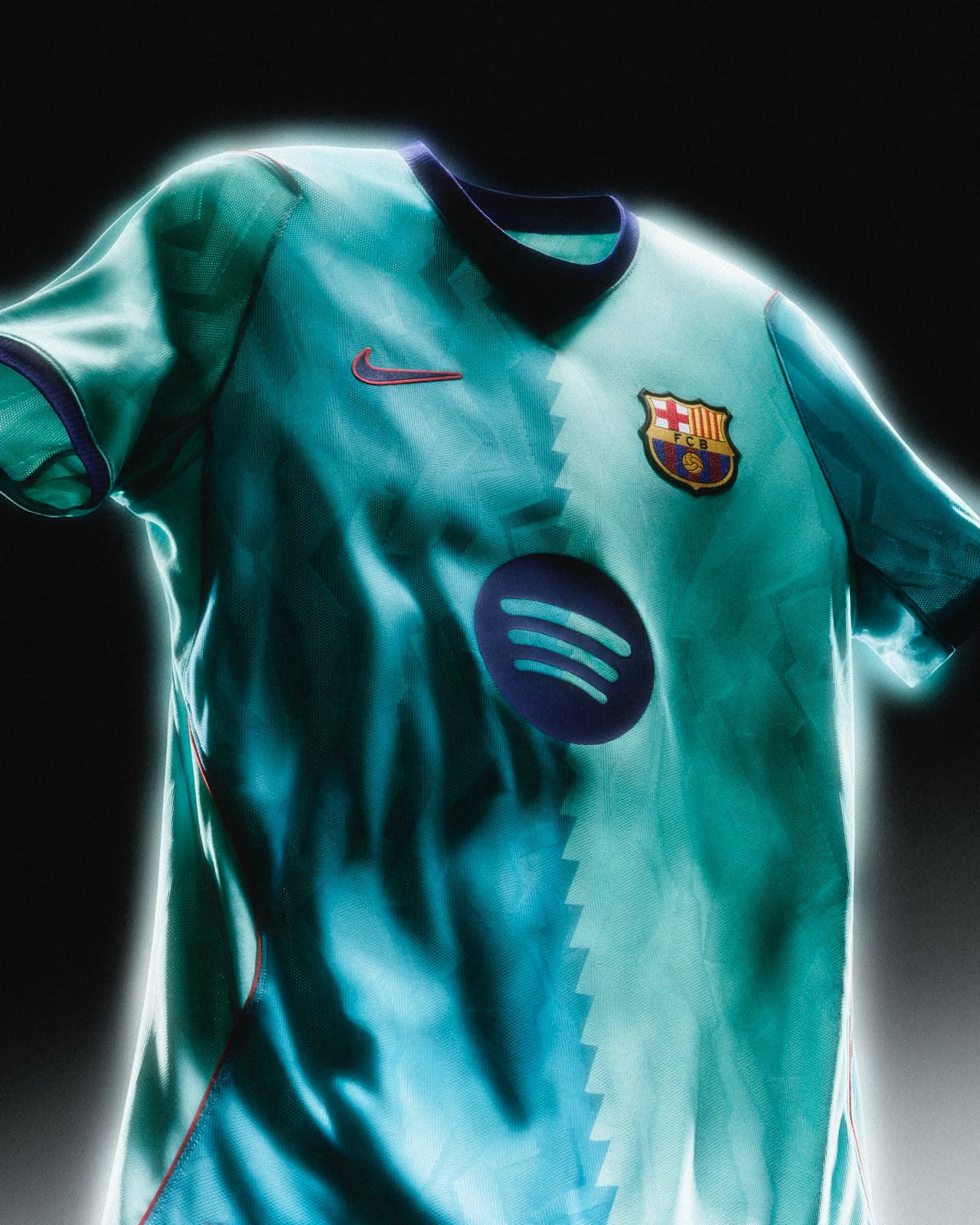 Terza maglia FC Barcellona 2026-2027 turchese con vibe anni '90