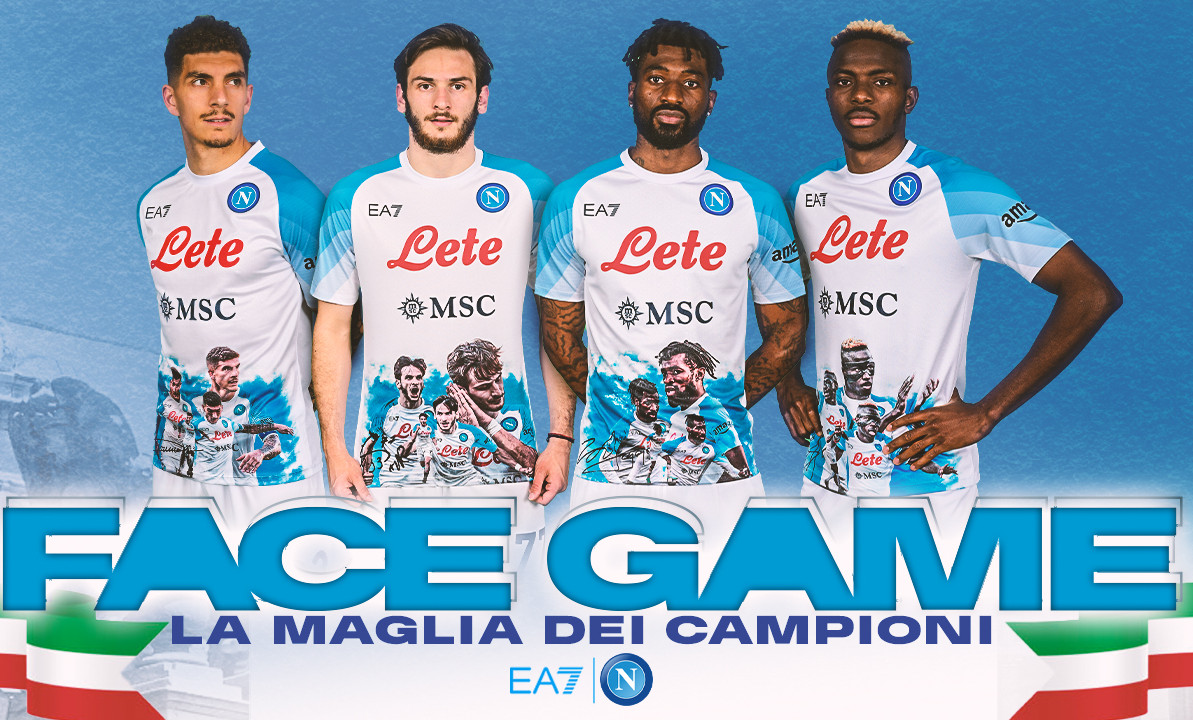 Napoli lancia maglie met afbeelding van spelers