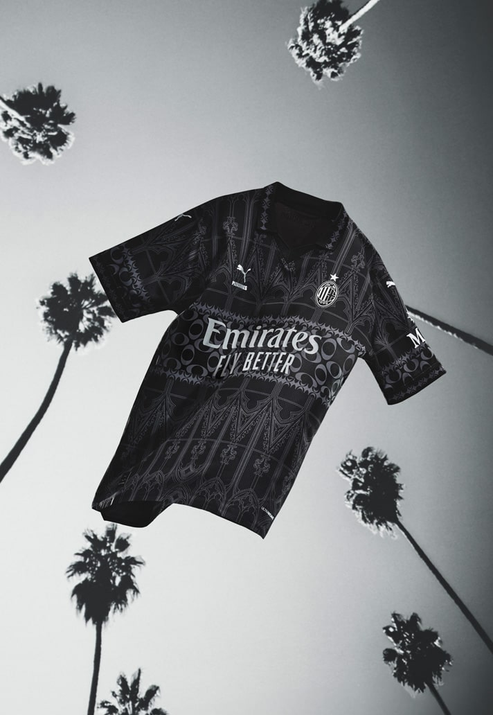 Quarta maglia del Milan 2024: Puma e PLEASURES firmano il kit «Out of the Shadows»