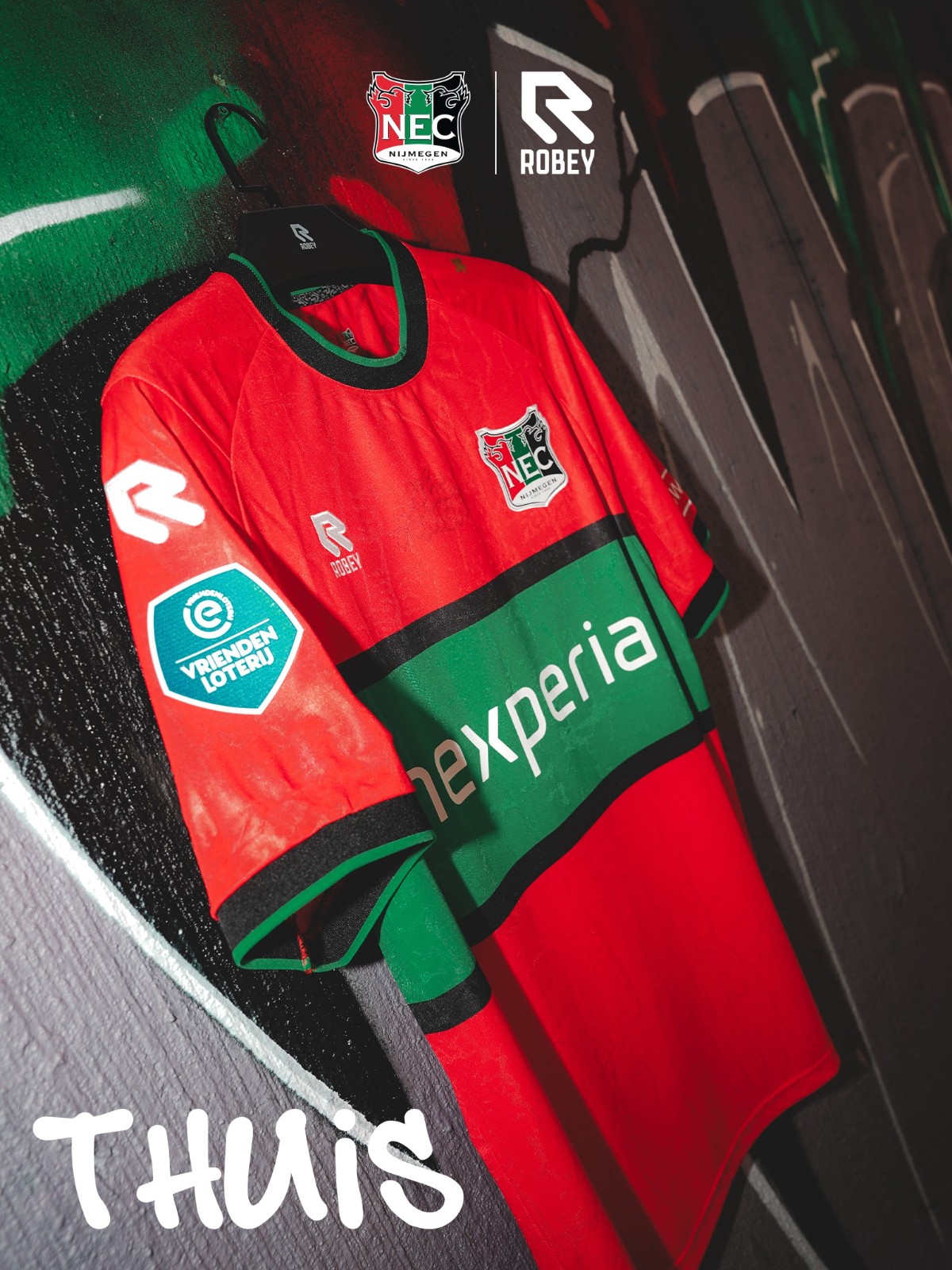 Maglia home del N.E.C. Nijmegen 2026-2027 firmata Robey